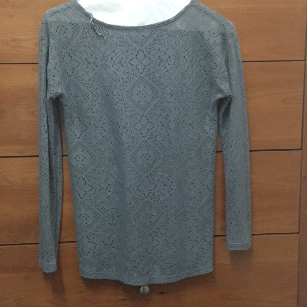 Grey lace long sleeve